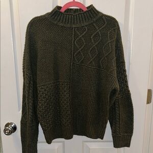 American Eagle Outfitters Dark Green Knit Sweater